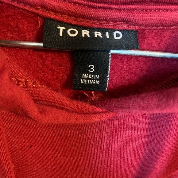 Burgundy Hoodie with Sparkly Ties - Picture 3 of 4